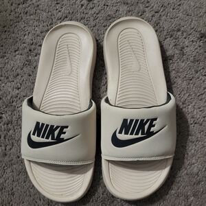 Nike White Slide Sandals
